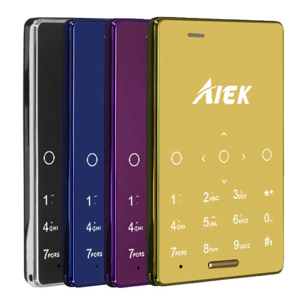 AIEK M4 0.96 Inch Ultra-thin MTK Dual SIM Card Bluetooth Quad-Band Mini Card Phone