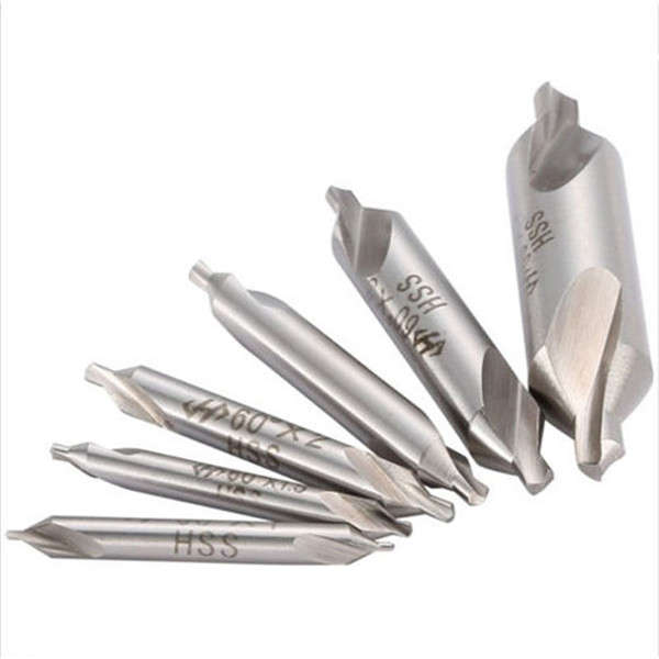 6pcs 5/3/2.5/2/1.5/1mm 60 Degree HSS Center Drills Bit Countersink Drill
