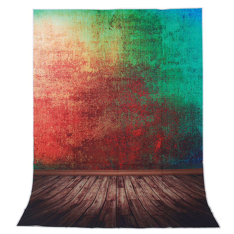 1.5x2.1M 5x7FT Colorful Wall Floor Vinyl Studio Photography Backdrop Props Background