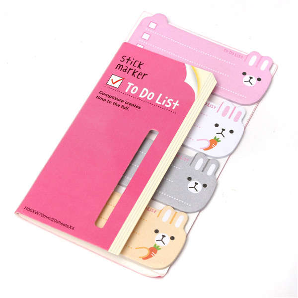 Cute Pages Bookmark Animal Memo Marker Index Tab Sticky Note Notepad