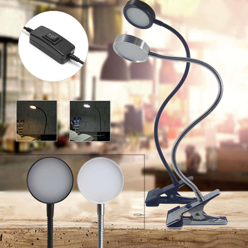 5W Flexiable USB Clip-On LED Table Desktop Light Bedside Laptop Bed Reading Lamp -* F