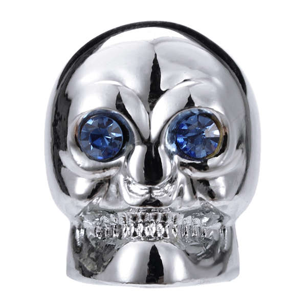 4pcs Motorcycle Auto Chrome Skull Tire Tyre Valve Caps Dust Covers