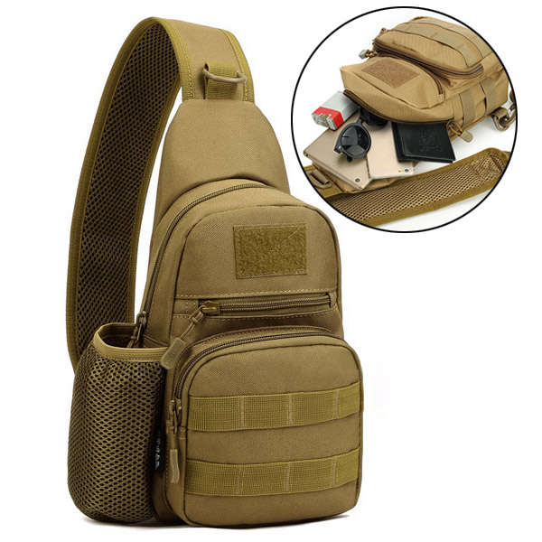Mens Tactical Shoulder Bag Backpack Sling Chest Bag Assault Pack Messenger Bag