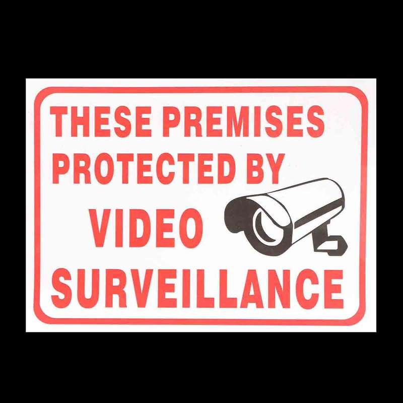CCTV Camera Sign Sticker Self-adhensive Decal These Premises Projected By Video Surveillance