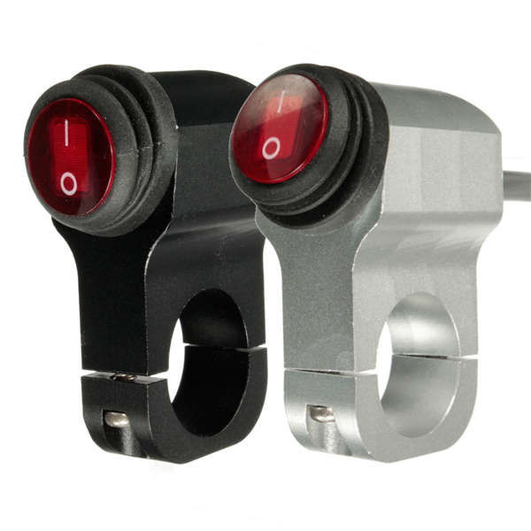 12V 16A Motorcycle Handlebar Grip Light Switch Aluminum-alloy Waterproof with Indicator