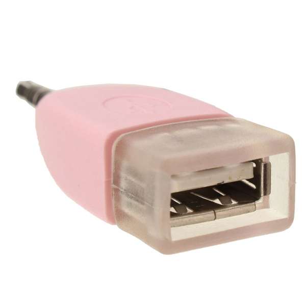 Car Male AUX Audio Plug Jack to USB 2.0 Female Converter Adapter 3.5mm