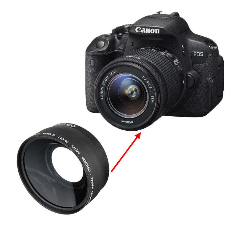 58MM 0.45x Wide Angle Macro Camera Lens for Canon EOS 350D 400D 450D 500D 1000D 550D 600D 1100D DSLR