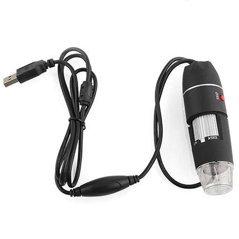 New USB 8 LED 500X 2MP Digital Microscope Endoscope Magnifier Video Camera with Suction Cup Stand -*