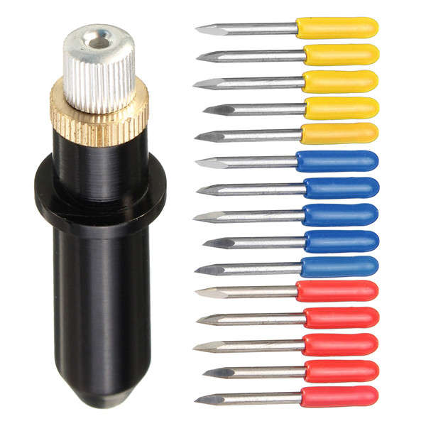 15pcs 30/45/60 Degree Pcut Cutting Vinyl Cutter Plotter Blades With A Blade Holder