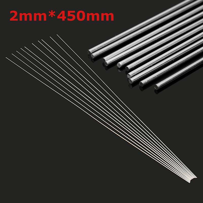 10pcs 2mmx45cm Aluminium Low Temperature Welding Brazing Rod for All AL Parts