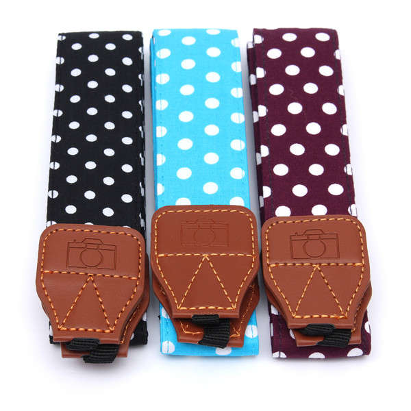 Polka Dot Pattern Rapid Shoulder Sling Belt Neck Strap For Canon Nikon Sony DSLR Camera