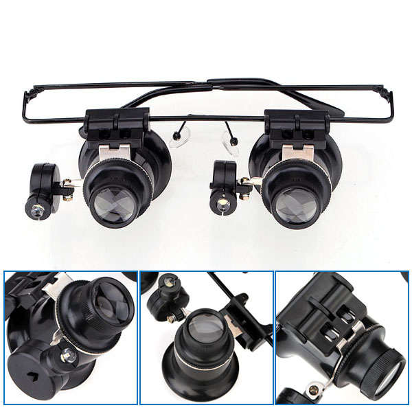 Wholesale 20X Magnifier Eye Loupe Lens Jeweler Watch Repair LED Light