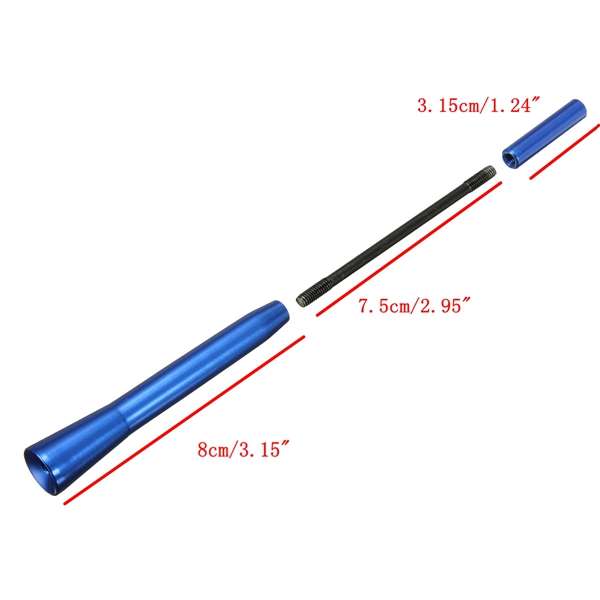 Universal Blue 3 IN 1 Car Auto Bee Sting AM FM Signal Radio Antenna Aerial