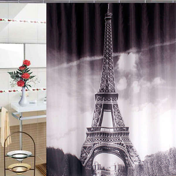 Eiffel Tower Bath Curtain
