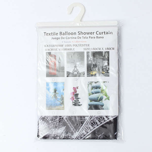Eiffel Tower Bath Curtain