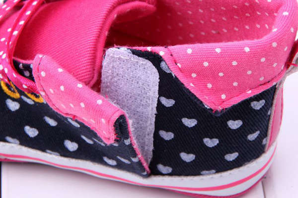 Baby Toddler Bandage Love Prewalker Rubber Sole Crib Shoes 