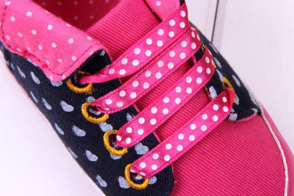 Baby Toddler Bandage Love Prewalker Rubber Sole Crib Shoes 