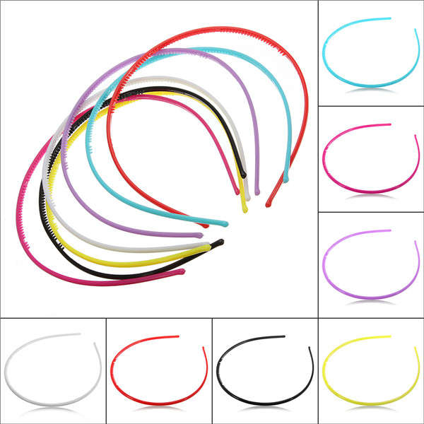 10 Pcs Plastic Kid Headband Alice Band Hair Accessories