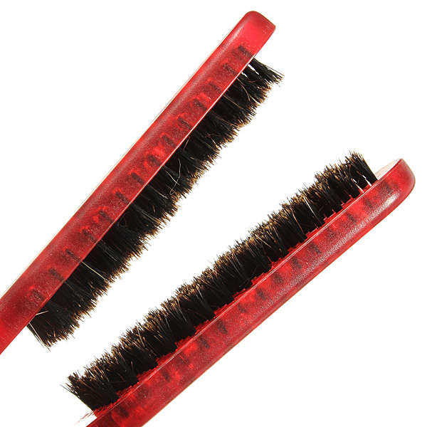 1Pcs V Shape Straightening Hair Comb Brush Boar Bristle