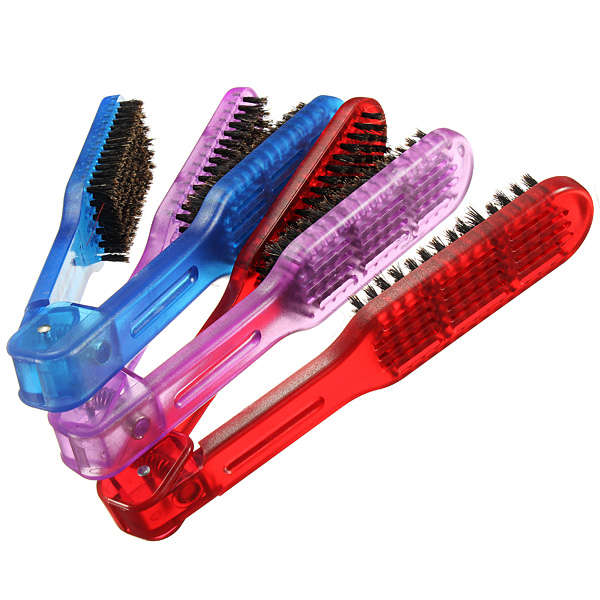 1Pcs V Shape Straightening Hair Comb Brush Boar Bristle