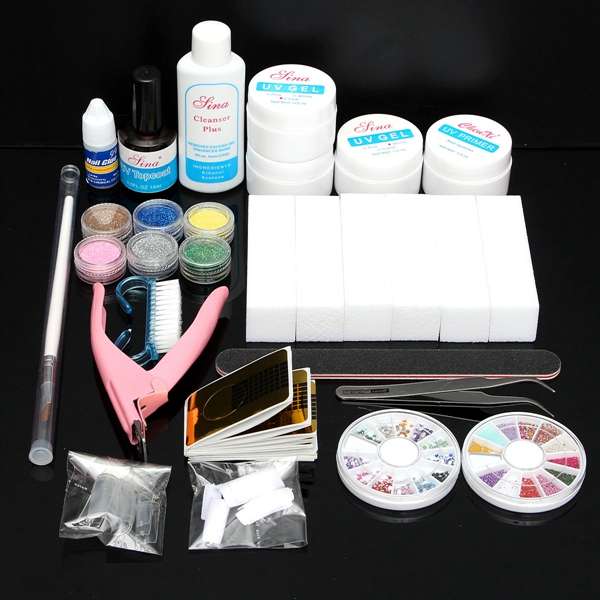 110V 36W UV Gel Lamp Cuticle File Tips Nail Art Set Kit