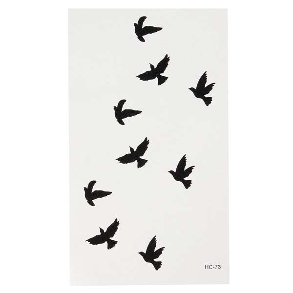 Bird Pattern Design Temporary Water Transfer Tattoo Sticker