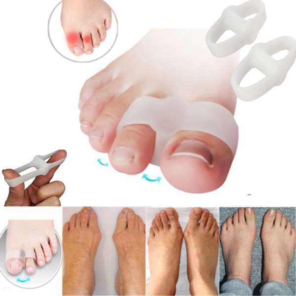 2Pcs Soft Gel Toe Separators Stretchers Bunion Protector