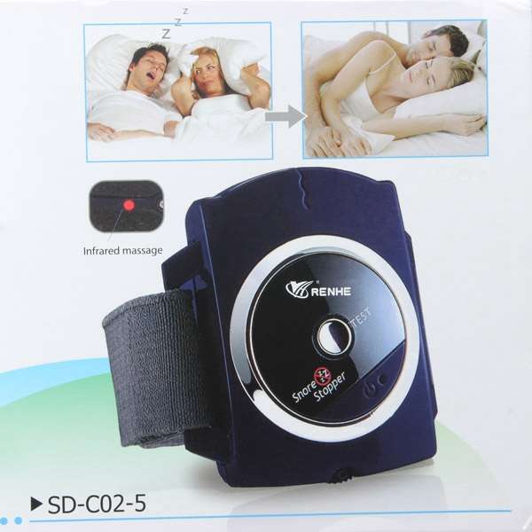 RENHE Bio Feedback Infrared Snore Stopper Wristband Watch Anti Snoring