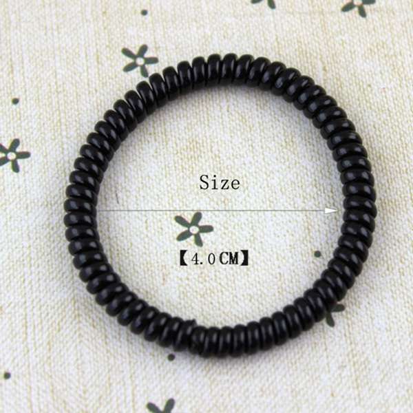 Colorful Elastic Wire Hair Phone Cord Tie Band Hairband 