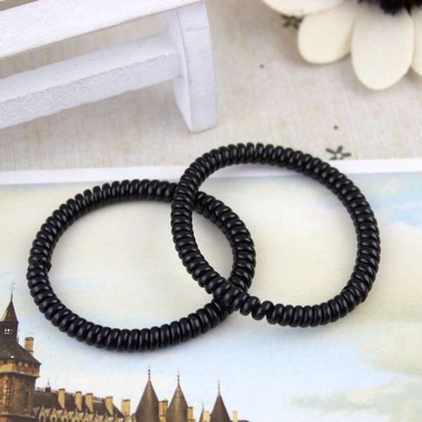 Colorful Elastic Wire Hair Phone Cord Tie Band Hairband 