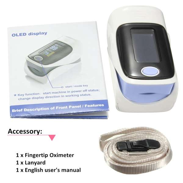 OLED Pulse Finger Fingertip Oximeter Blood SpO2 PR Heart Rate Monitor