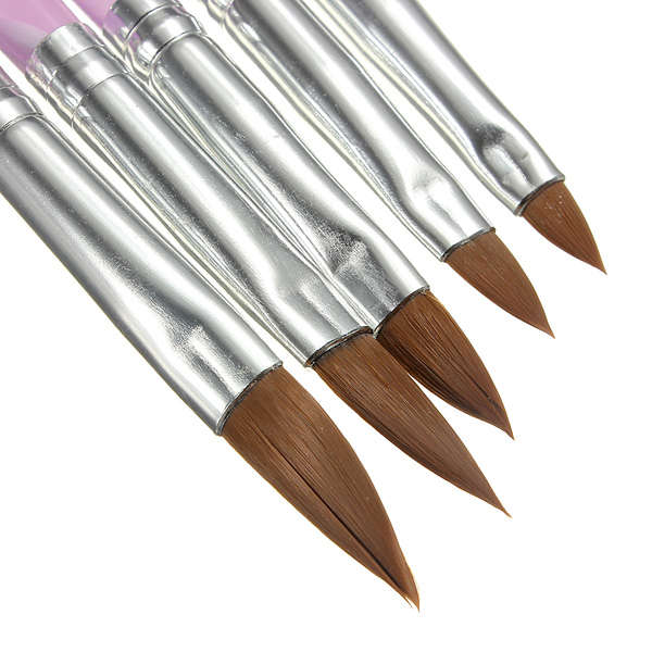 5Pcs Detachable UV Gel Acrylic Nail Art Polish Tool Drawing Pen Brush