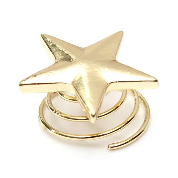 Alloy Gold Star Swirl Spring Hair Pin Hair Pin Clip Decoration 