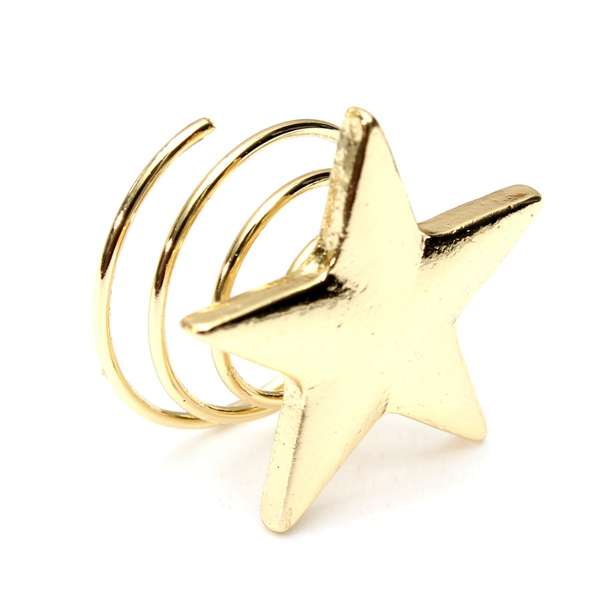 Alloy Gold Star Swirl Spring Hair Pin Hair Pin Clip Decoration 