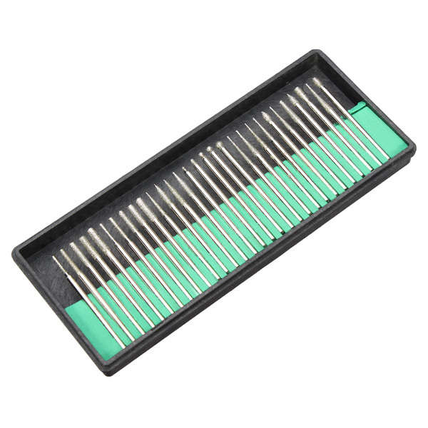 30x Electric Nail Art File Drill Bits Kits Shank 3/32