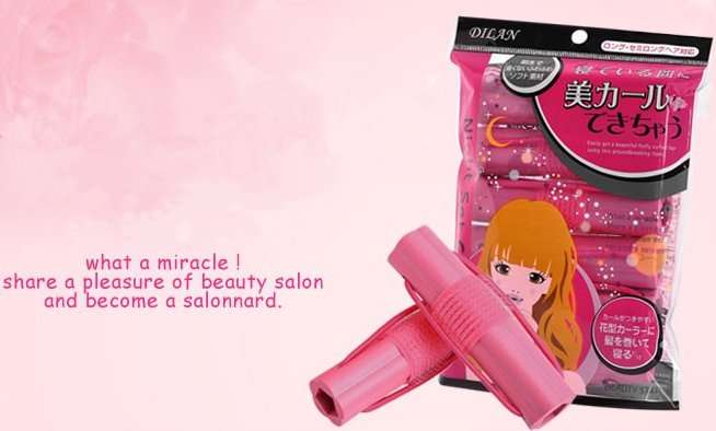 6 Pcs DILAN Sponge Hair Curler Roller Stick Flower Shape 