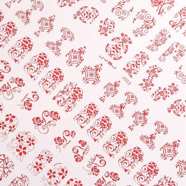 108Pcs 1 Sheet Flower Lace Adhesive Nail Art Sticker Decal Decoration