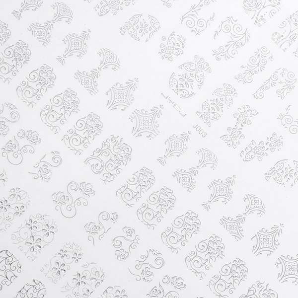 108Pcs 1 Sheet Flower Lace Adhesive Nail Art Sticker Decal Decoration