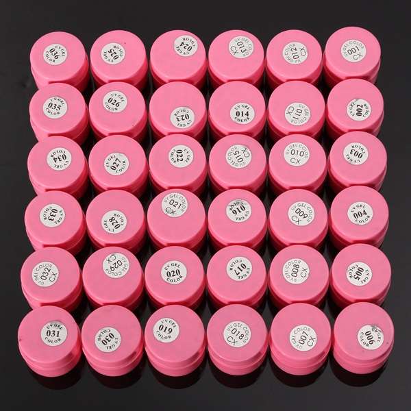 36 Pure Colors Acrylic UV Gel Builder Nail Art Manicure Set