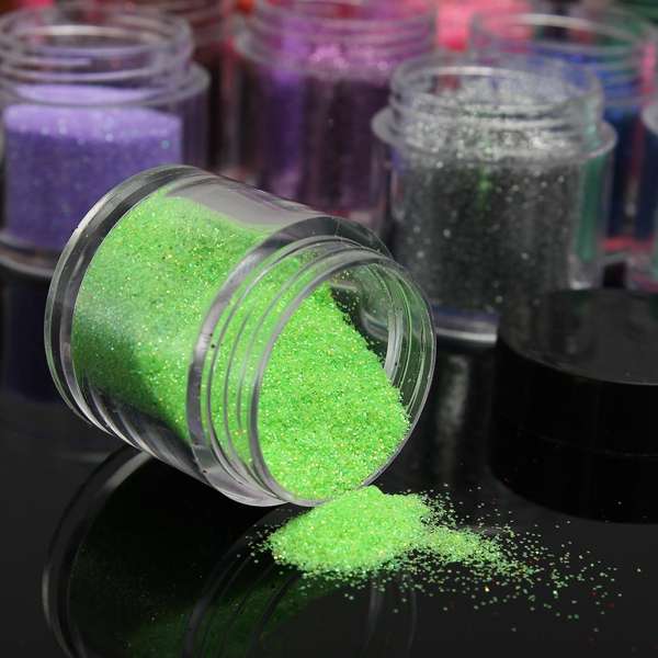24 Colors Glitter Shiny Nail Art Powder Dust Decoration 