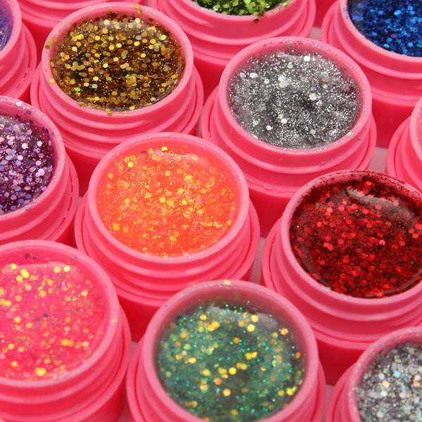 36 Colours Shining Glitter Acrylic UV Gel Builder Polish