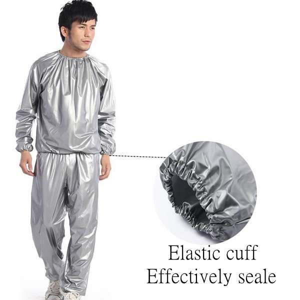 Unisex PVC Sweat Sauna Suit Cloth Lose Weight Slimming Fitness