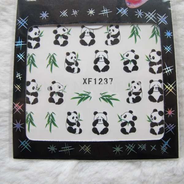 Panda Pattern Design Water Decals Transfers Nail Sticker