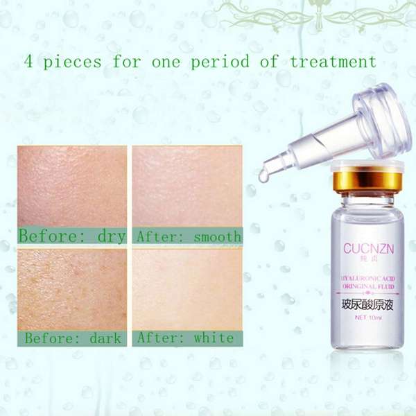 4Pcs CUCNZN Pure Hyaluronic Acid Liquid Face Skin Care Lotion