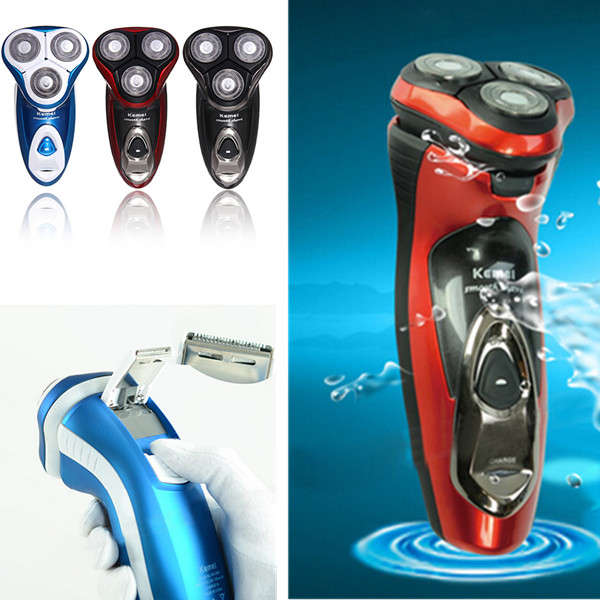 Kemei KM-5880 220V Rotary Electric Razor Rechargeable Shaver