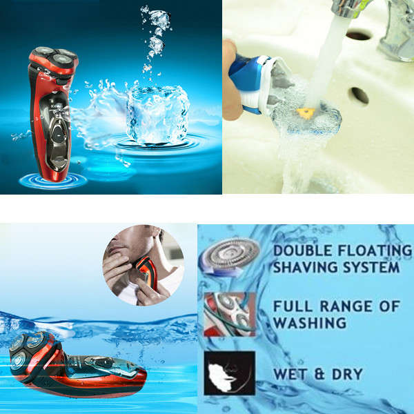 Kemei KM-5880 220V Rotary Electric Razor Rechargeable Shaver