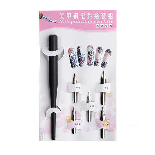 Nail Art Design Flower Line Drawing Pen 5 Style Heads