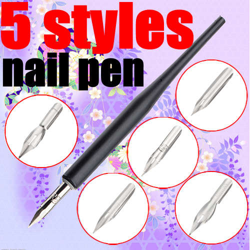 Nail Art Design Flower Line Drawing Pen 5 Style Heads