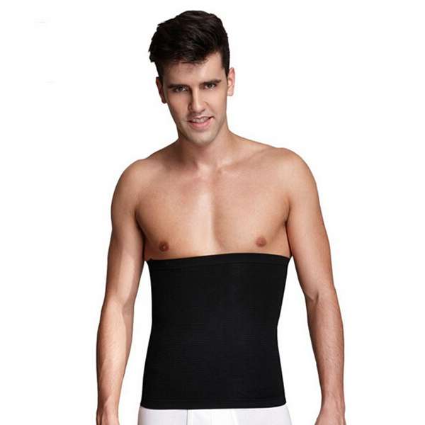 Black Men Waist Body Shaper Tummy Slimming Belt Underwear
