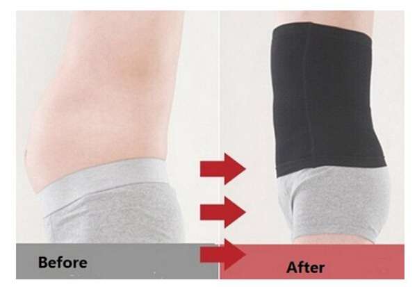 Black Men Waist Body Shaper Tummy Slimming Belt Underwear